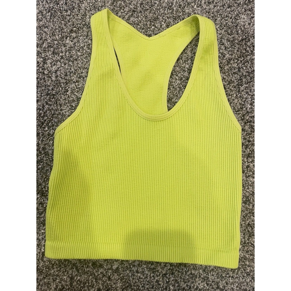 Zella Women  Studio Luxe Support Sports Yoga Cropped Rib Tank Top Size XS
